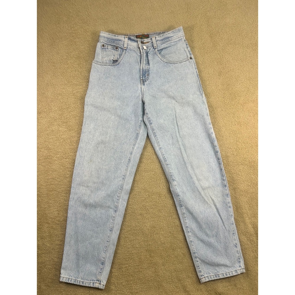 Vintage Structure Jeans Men Light‎ Wash Straight Leg Denim Pants W30 L30